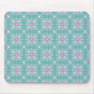 Artdeco Flowers in Retro Style Mouse Pad