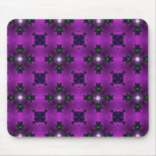 Artdeco Flowers in Retro Style Mouse Pad