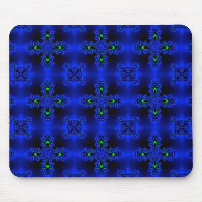 Artdeco Flowers in Retro Style Mouse Pad (Front)