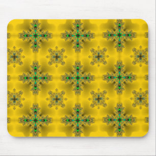 Artdeco Flowers in Retro Style Mouse Pad