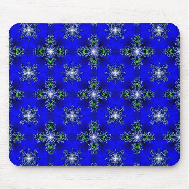 Artdeco Flowers in Retro Style Mouse Pad (Front)