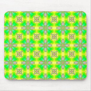 Artdeco Flowers in Retro Style Mouse Pad