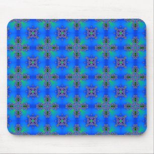 Artdeco Flowers in Retro Style Mouse Pad