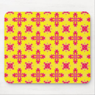 Artdeco Flowers in Retro Style Mouse Pad