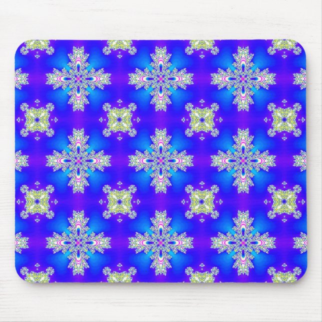 Artdeco Flowers in Retro Style Mouse Pad (Front)