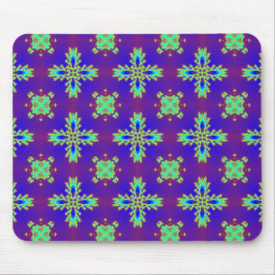 Artdeco Flowers in Retro Style Mouse Pad