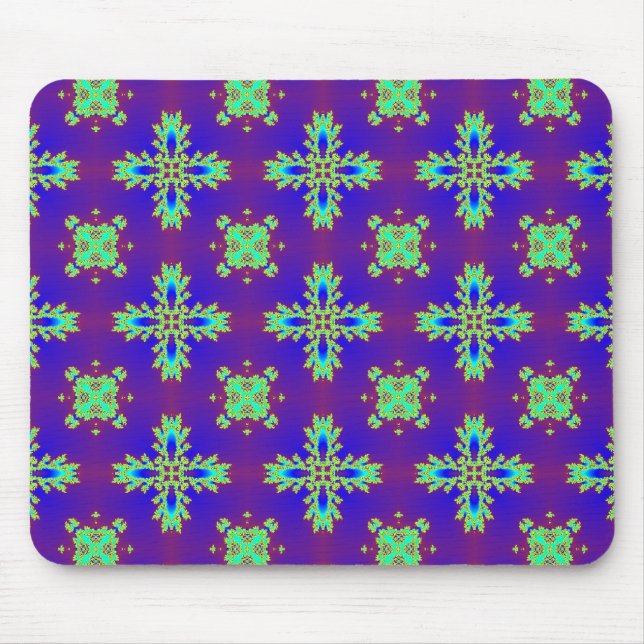 Artdeco Flowers in Retro Style Mouse Pad (Front)