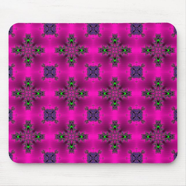 Artdeco Flowers in Retro Style Mouse Pad (Front)