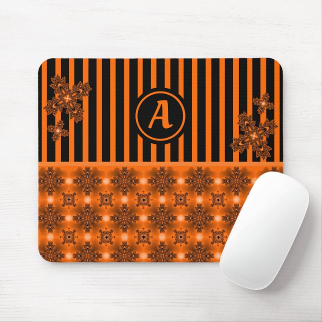 Artdeco Flowers in Retro Style Mouse Pad (With Mouse)