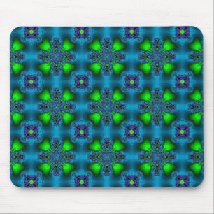 Artdeco Flowers in Retro Style Mouse Pad