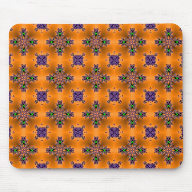 Artdeco Flowers in Retro Style Mouse Pad (Front)