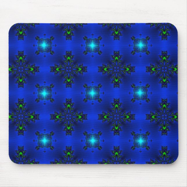Artdeco Flowers in Retro Style Mouse Pad (Front)