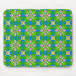 Artdeco Flowers in Retro Style Mouse Pad