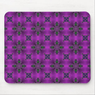 Artdeco Flowers in Retro Style Mouse Pad