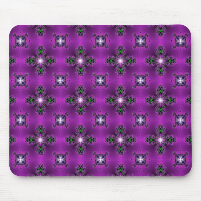 Artdeco Flowers in Retro Style Mouse Pad (Front)