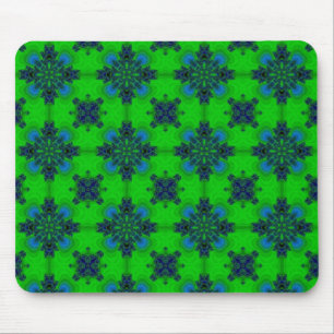 Artdeco Flowers in Retro Style Mouse Pad