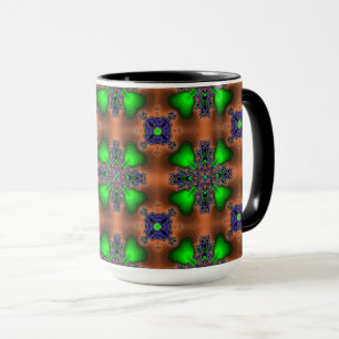 Artdeco Flowers in Retro Style Mug