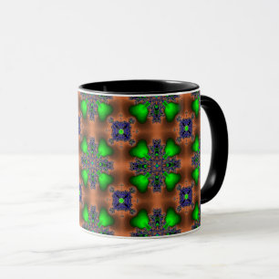 Artdeco Flowers in Retro Style Mug