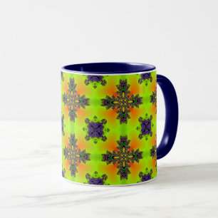 Artdeco Flowers in Retro Style Mug