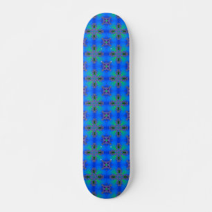 Artdeco Flowers in Retro Style Skateboard
