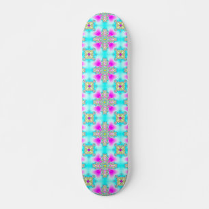 Artdeco Flowers in Retro Style Skateboard