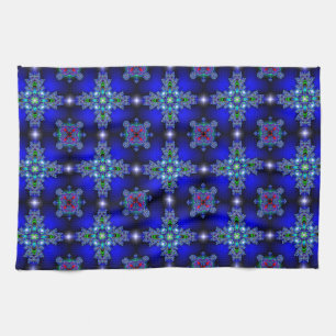Artdeco Flowers in Retro Style Tea Towel
