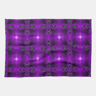 Artdeco Flowers in Retro Style Tea Towel