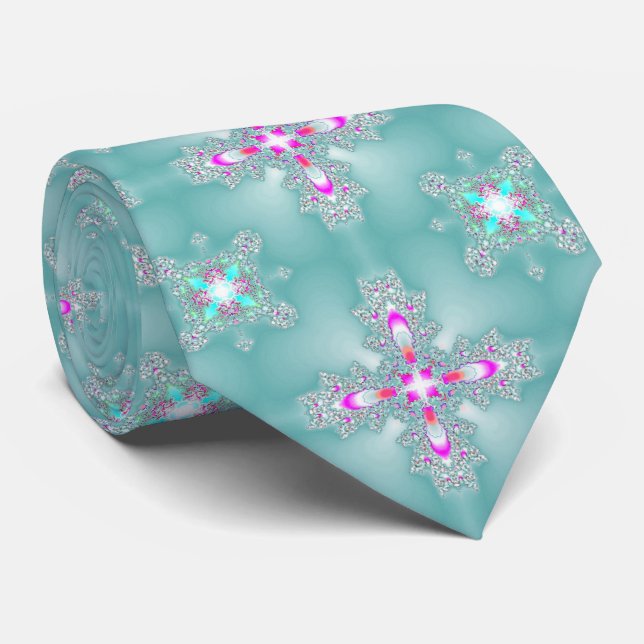 Artdeco Flowers in Retro Style Tie (Rolled)