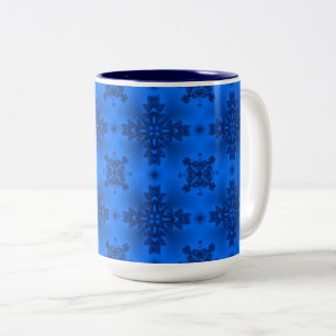Artdeco Flowers in Retro Style Two-Tone Coffee Mug