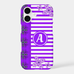 Artdeco Flowers in Retro Style with monogram
