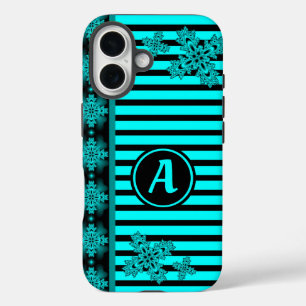 Artdeco Flowers in Retro Style with monogram iPhone 16 Case