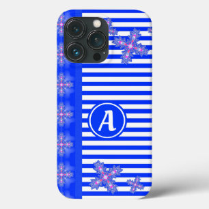 Artdeco Flowers in Retro Style with monogram iPhone 13 Pro Case
