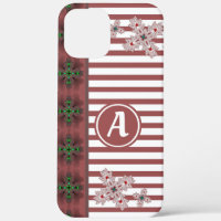 Artdeco Flowers in Retro Style with monogram
