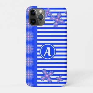 Artdeco Flowers in Retro Style with monogram iPhone 11 Pro Case