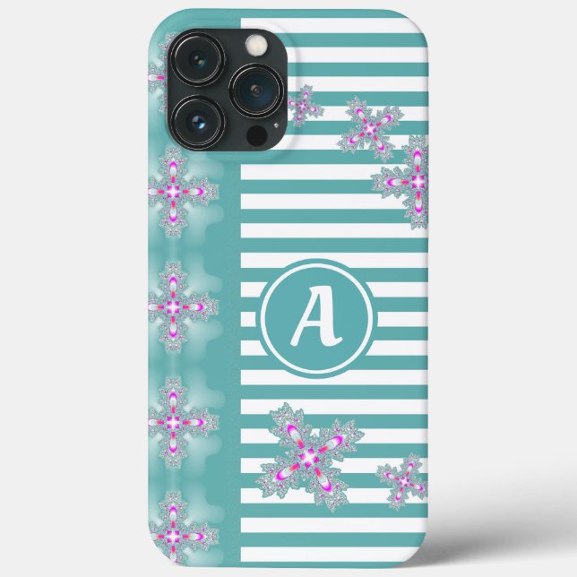 Artdeco Flowers in Retro Style with monogram Case-Mate iPhone Case (Back)