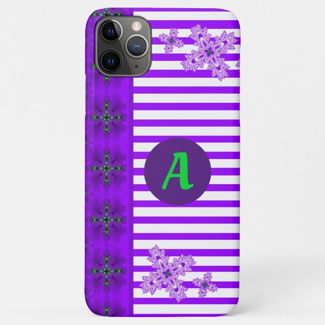 Artdeco Flowers in Retro Style with monogram Case-Mate iPhone Case (Back)