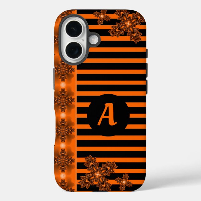 Artdeco Flowers in Retro Style with monogram Case-Mate iPhone Case (Back)