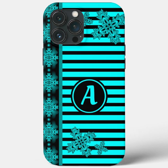 Artdeco Flowers in Retro Style with monogram Case-Mate iPhone Case (Back)
