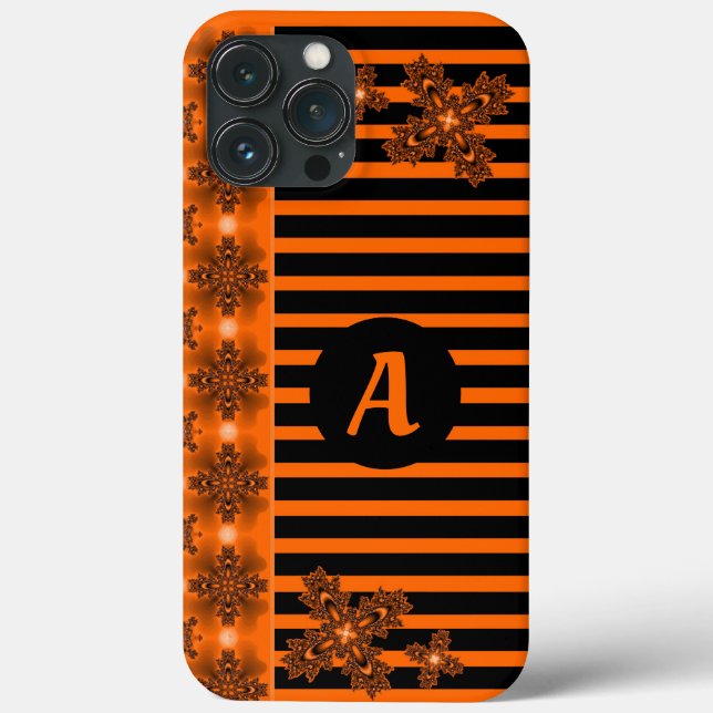 Artdeco Flowers in Retro Style with monogram Case-Mate iPhone Case (Back)