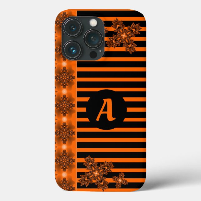 Artdeco Flowers in Retro Style with monogram Case-Mate iPhone Case (Back)