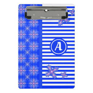 Artdeco Flowers in Retro Style with monogram Mini Clipboard