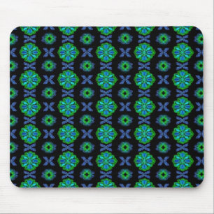 Artdeco Tulips in Retro Style Mouse Pad