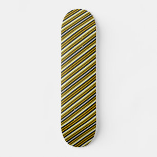 Artdeco weiss gelb orange schwarz gestreift skateboard