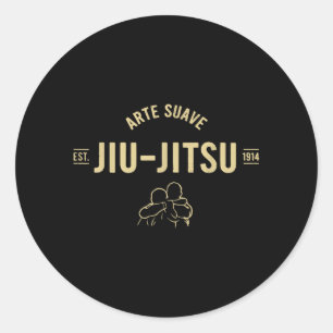 Arte Suave MMA BJJ Brazilian Jiu Jitsu Classic Round Sticker