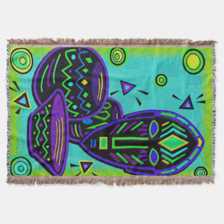 Artefact African Pop Art Throw Blanket