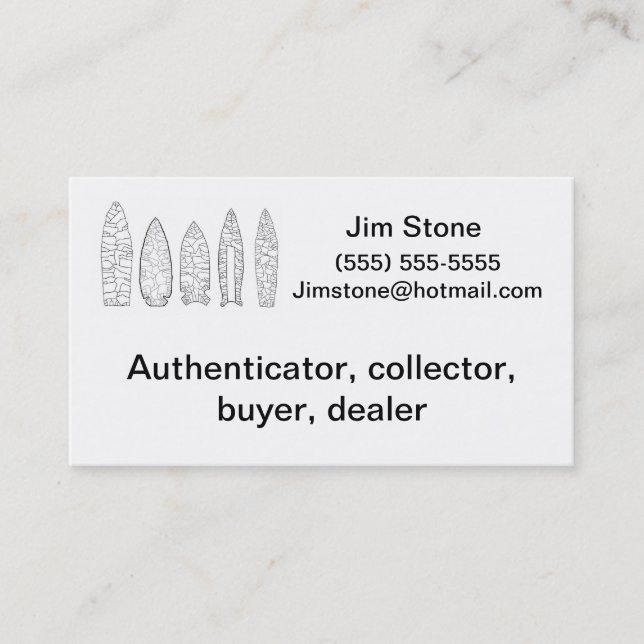 Artefact collector business card (Front)
