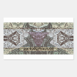 artefacts dogfaced masked guide rectangular sticker