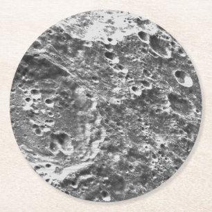 Artemis 1 Moon Mission Lunar Image Round Paper Coaster
