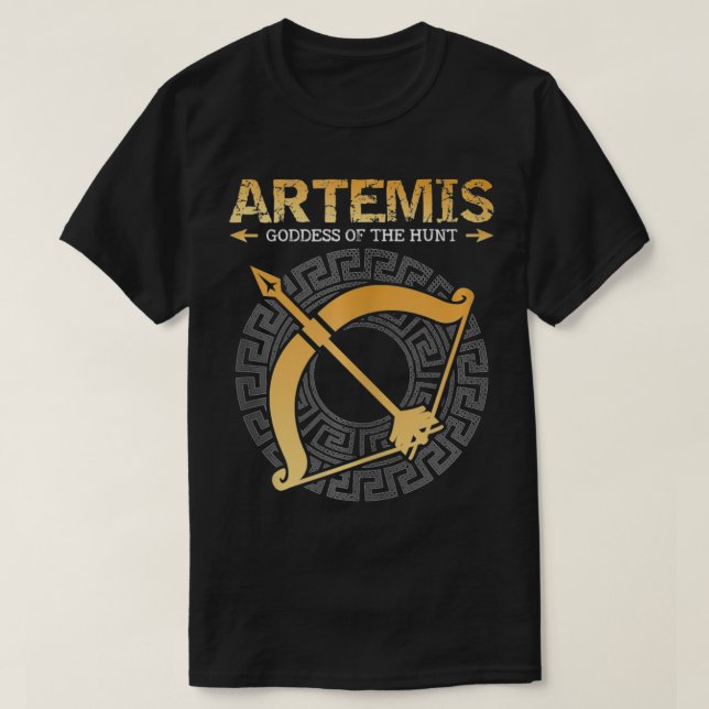 Artemis, Goddess of hunt Greek mythology  T-Shirt (Design Front)
