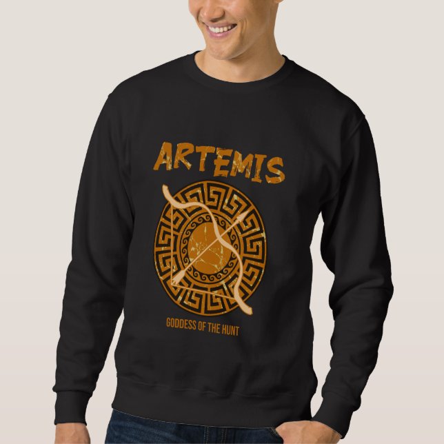 Artemis Goddess of the Hunt Ancient Greek Mytholog Sweatshirt (Front)